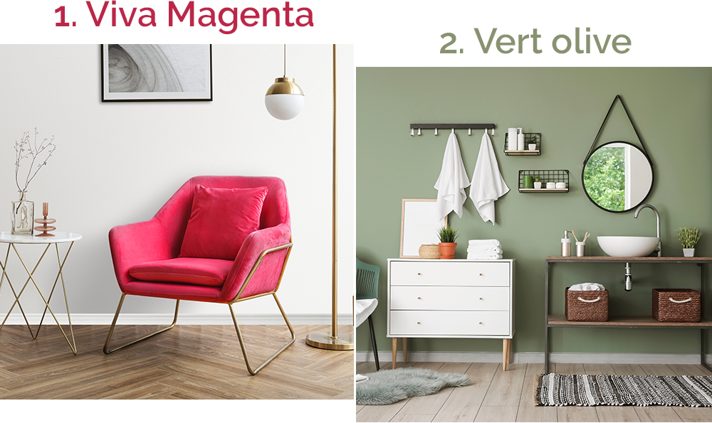 Top couleurs 2023 magenta et vert